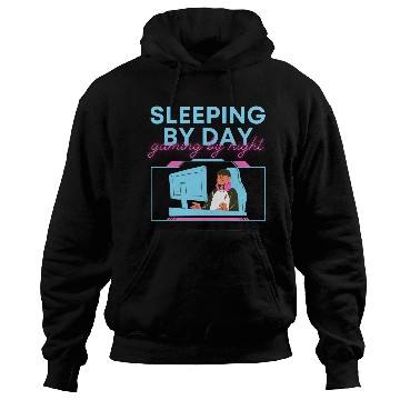 Discover Sleeping By Day Gaming By Night Hoodies