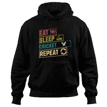 Discover Eat sleep cricket repeat hobby Hoodies