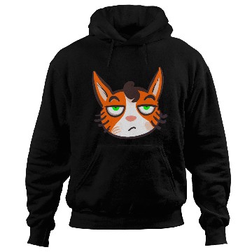 Discover Orange Grumpy Cat Green Eyes Hoodies