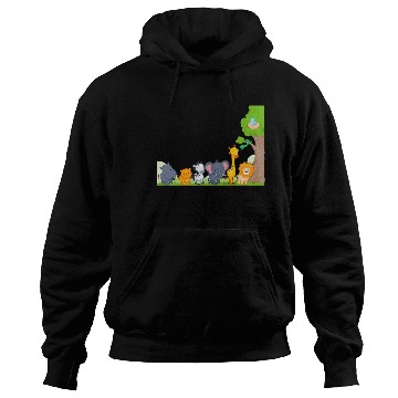 Discover Multi zoo animals lion giraf elephant Hoodies