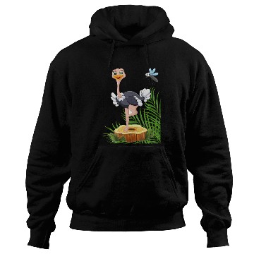 Discover Whimsical Stork with Insect View Hoodies