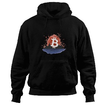 Discover Bitcoin Japonese Ink Sunset Serenity Hoodies