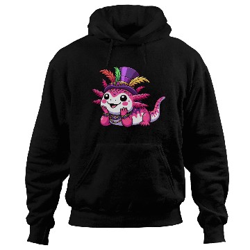 Discover Mardi Gras Axolotl: Carnival Joy Hoodies