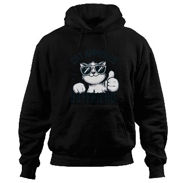 Discover Cat Approved Boyfriend Graphic Hoodies