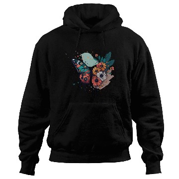 Discover Metamorphora Butterfly Nature Flowers Branches Hoodies