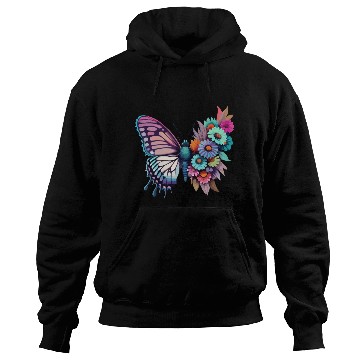 Discover Metamorphora Butterfly Nature Flowers Branches Hoodies