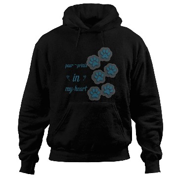 Discover paw prints in my heart Hoodies