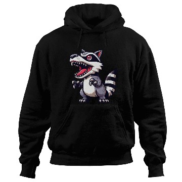 Discover Raccoon T-Rex Dino Mutation Hoodies