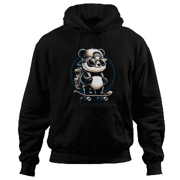 Discover Panda on Skateboard Hoodies