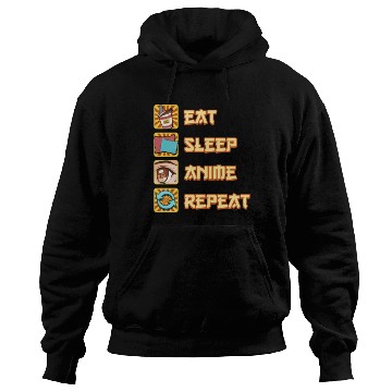 Discover funny eat sleep anime repeat the perfect presents Hoodies