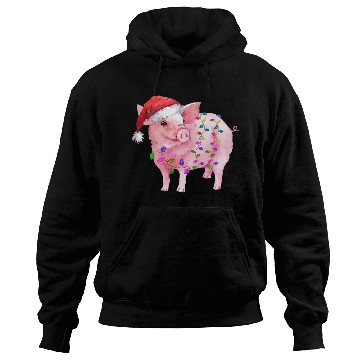 Discover Pig Christmas Light Hoodies
