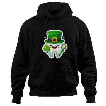 Discover St patricks day cartoon dentist design, cute tooth Hoodies