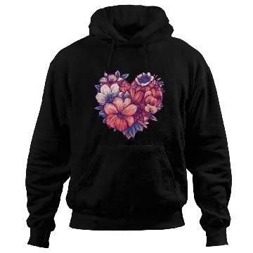 Discover Blooming Floral Heart Hoodies