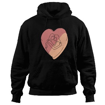 Discover Lesbian Couple in Heart Hoodies