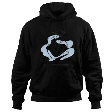 Discover Abstract Line Art Lesbian Couple Hoodies