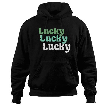 Discover Lucky Lucky Lucky Vector 3 Colors Typography Text Hoodies