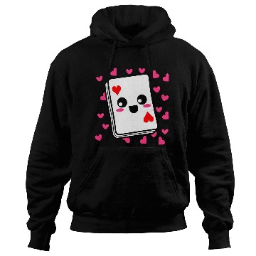 Discover Kawaii Playing Card Hearts Hoodies