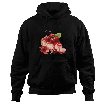 Discover Slice of Red Cherry Cheesecake Hoodies