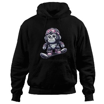 Discover Monkey Gorilla Chimpanzee Ski Vacation Skier Hoodies