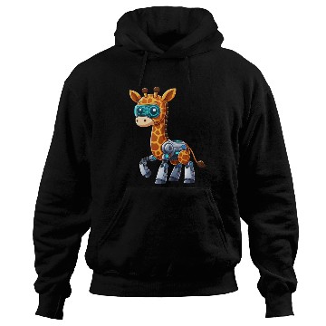 Discover Cool robot giraffe is a cyborg Hoodies