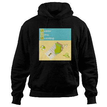 Discover Summer means swimming beach scene Hoodies
