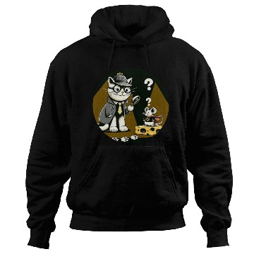 Discover Detective Cat and Superhero Mouse Adventure Hoodies