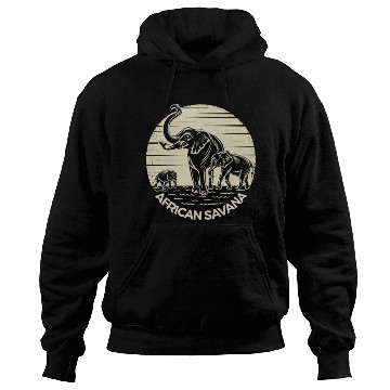 Discover African Savana Elephants Hoodies