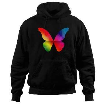 Discover Butterfly shape in strong rainbow colors Hoodies
