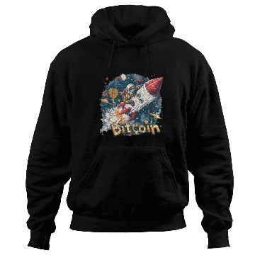 Discover Pi day 3.14 Crypto Bitcoin Rocket Astronaut To Hoodies
