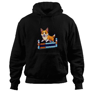Discover Determined Corgi Agility Course Art Hoodies