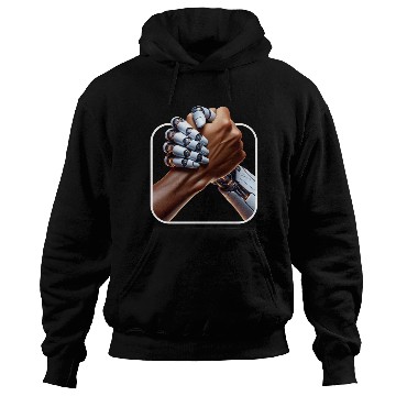 Discover Embracing the Human-Robot Alliance Hoodies