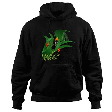 Discover Anisoscelis alipes leaf-footed bug and green leave Hoodies