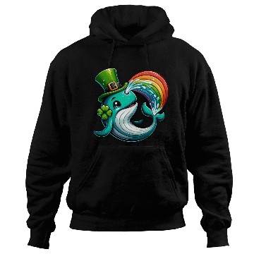 Discover St. Patrick's Day Whale Cartoon Hoodies
