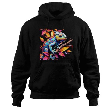 Discover "Kaleidoscopic Chameleon Serenity" Hoodies