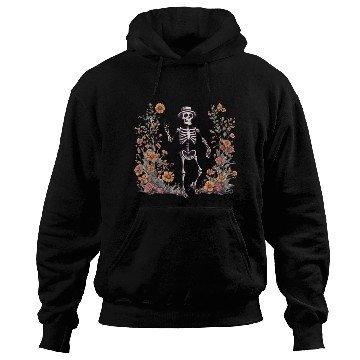 Discover Skeleton in a hat and flowers Hoodies