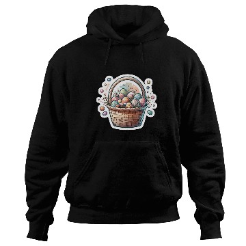 Discover Cute Easter Egg Basket Soft Pastel Color Hoodies