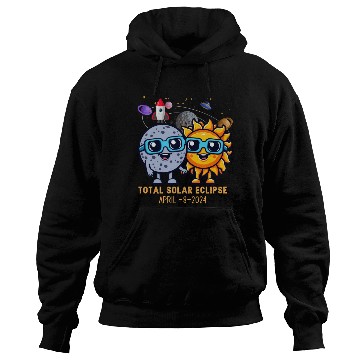 Discover Total solar eclipse 4-8-2024: Sun and Moon love Hoodies