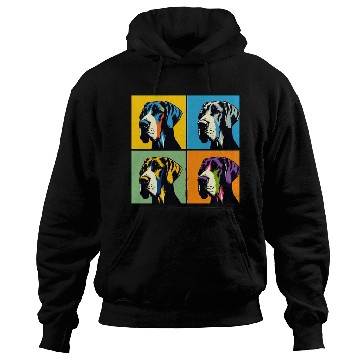 Discover Pop Great Dane Dog Portrait - Pet Portrait Hoodies