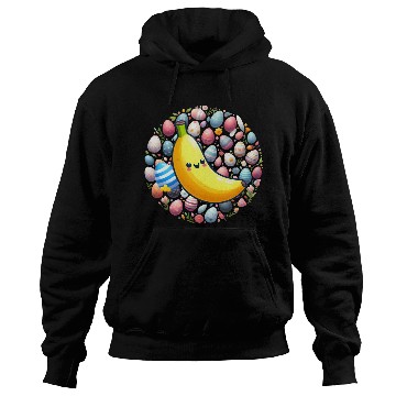 Discover Banana Among Colorful Easter Eggs Hoodies