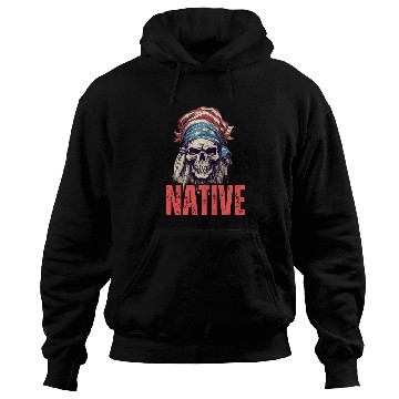 Discover Native American Headpiece Native American Skull Hoodies