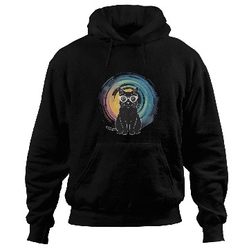 Discover Solar Eclipse 2024 Cat Wearing Glasses Hoodies