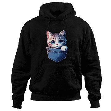 Discover Meowy in a pocket Hoodies