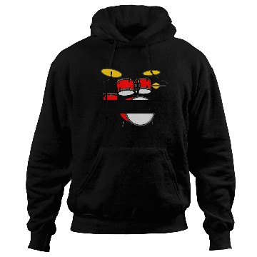 Discover Drum kit name banner logo for drummer Hoodies