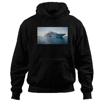 Discover A Ship Sailing On The Blue Ocean Waters Hoodies