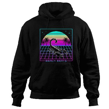 Discover Beach Beats Retro Scorpion - Synthwave Sunset Hoodies