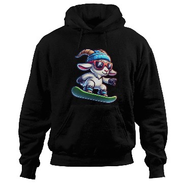 Discover Snowboarder Goat Winter Adventure Hoodies