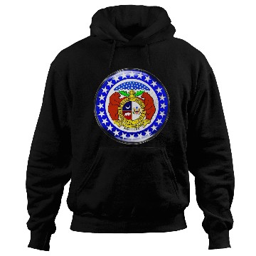Discover Re-Imagined Missouri State Seal in Glass Bubble Hoodies