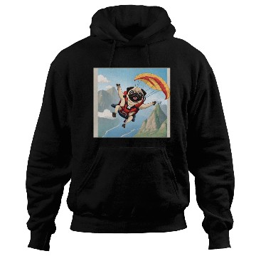 Discover A pug skydiving Hoodies