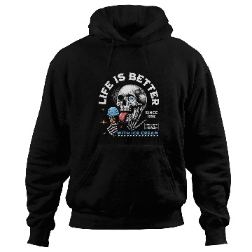 Discover Skull enjoying ice cream Hoodies