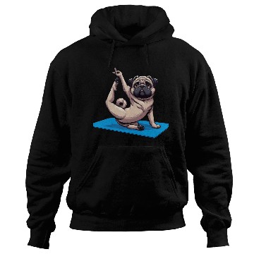 Discover Funny Pug: Yoga & Quirky Meditation Hoodies